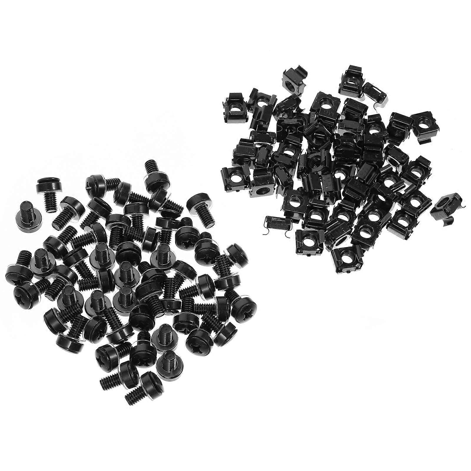 Cage Nuts and Screws Set for Machines 50 Sets Practical and Reliable for Home Use Black Iron and