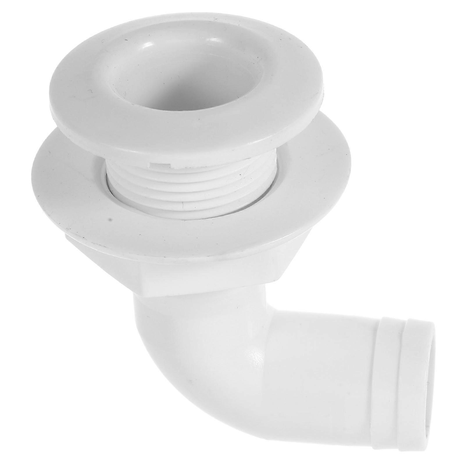 Durable Boat Drainage Hose Connector for RV Yacht Effluent Outfall, Drain Fitting for Various Boat Models, Black White