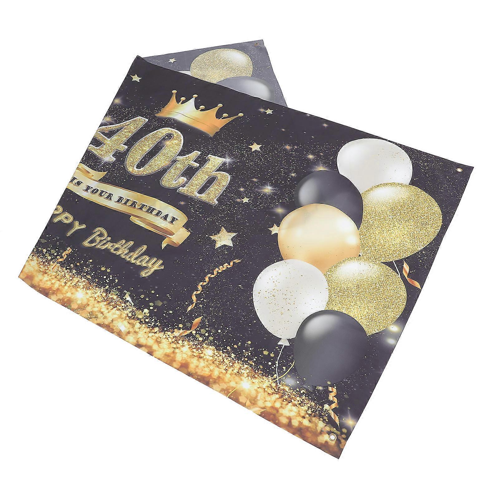 Birthday Party Background Banner Celebration Suitable For Photo Booth Assorted Color Design 1Pack