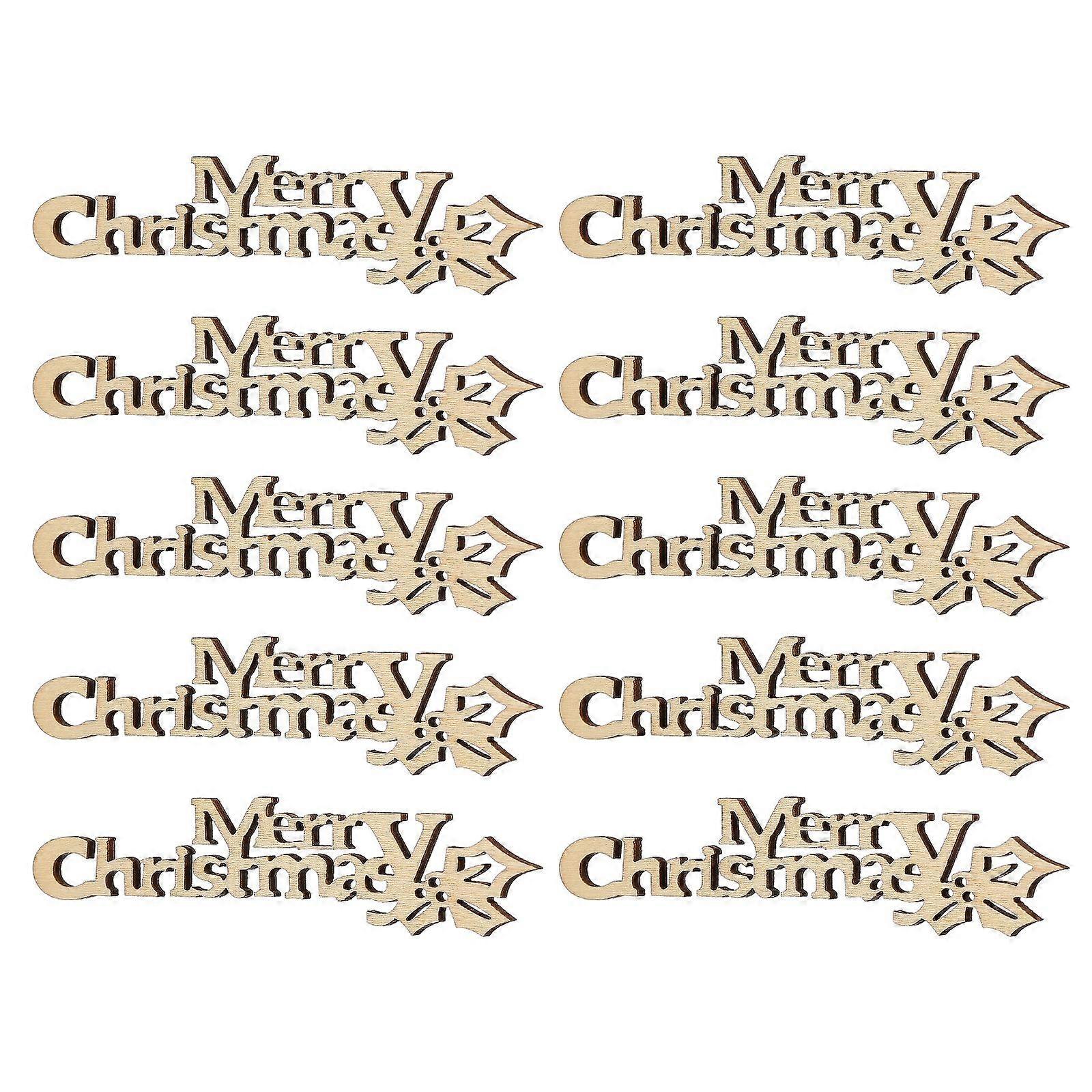 20 قطعة الخشب الطبيعي عيد الميلاد نمط الملحقات الحرفية سكرابوكينغ للخياطة اليدوية الحرف