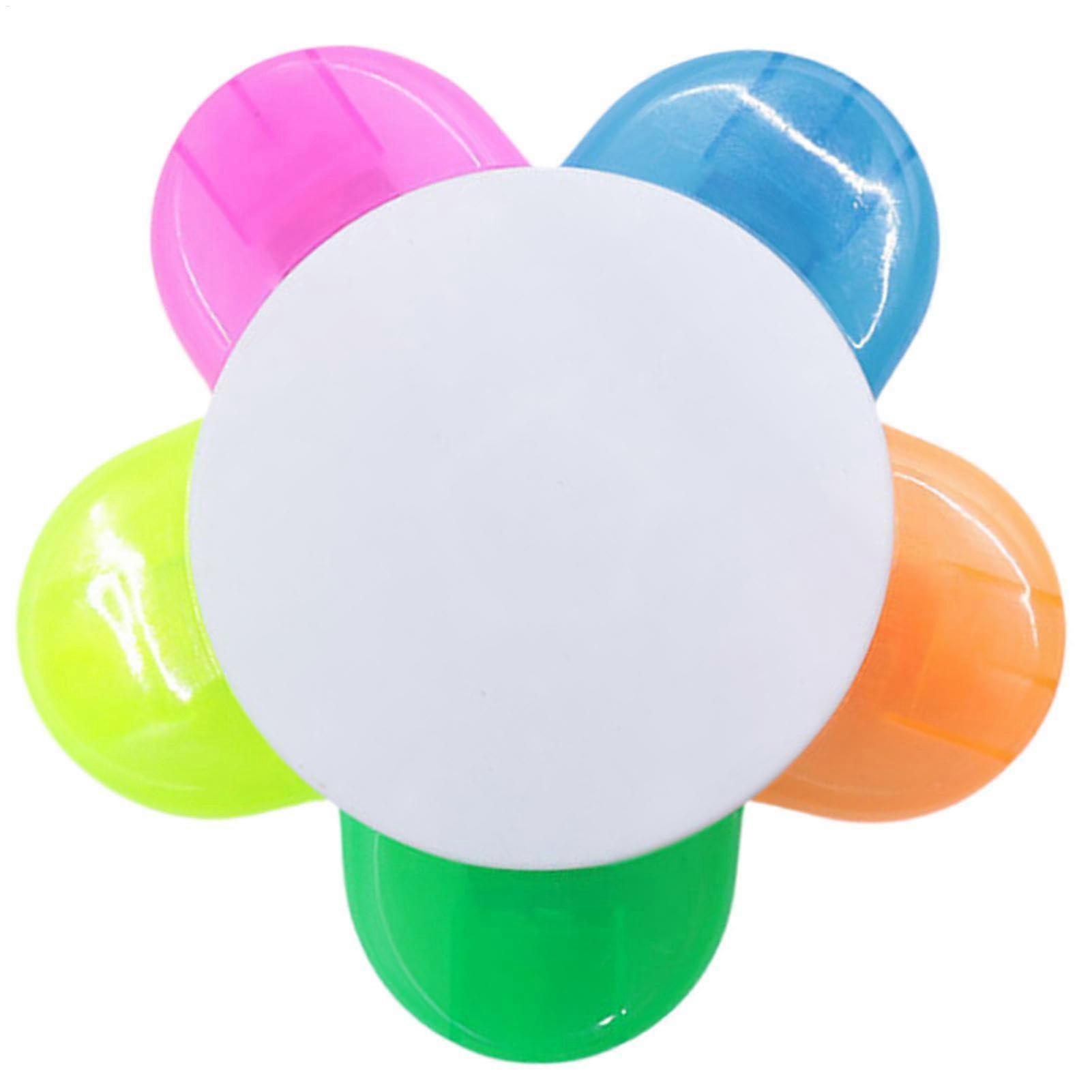 Fluorescence Pens Highlighters - Cute Flower Shaped Multicolored Highlighter Set for School and Office Use