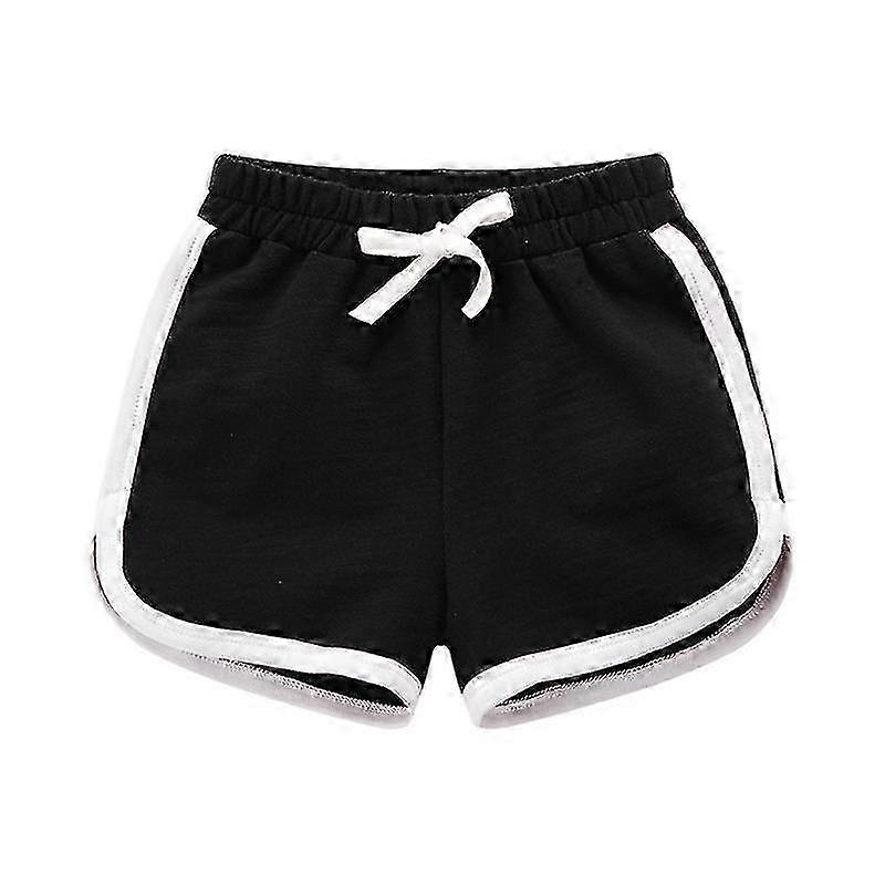 Contrast binding shorts for kids 100% cotton dolphin design sports pants