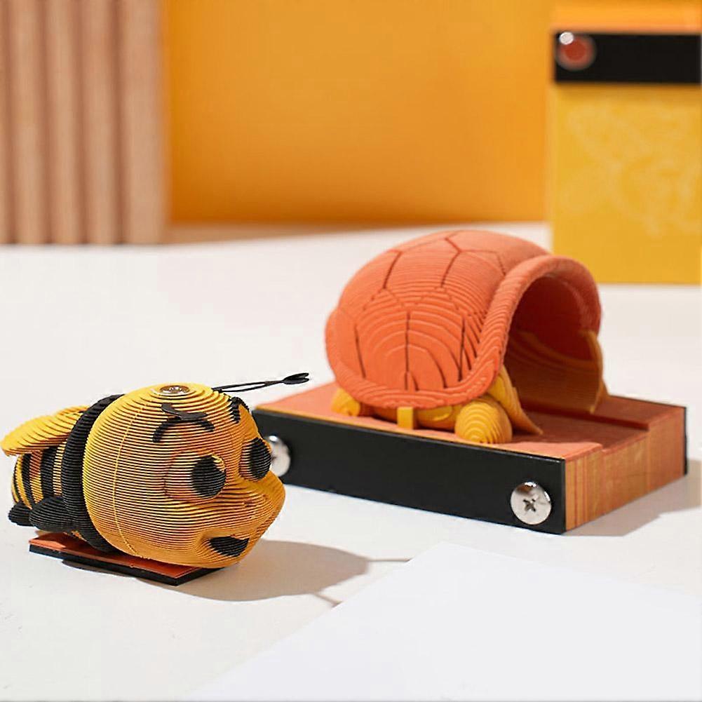 3D Paper Carved Turtle Honey Notepad Cultural Creative Desk Decorative Gifts