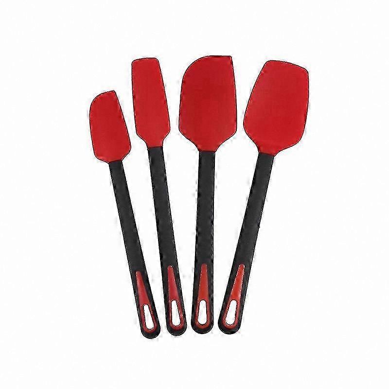 4-Pack Silicone Spatulas, High Heat Resistant Kitchen Scrapers for Baking & Cooking