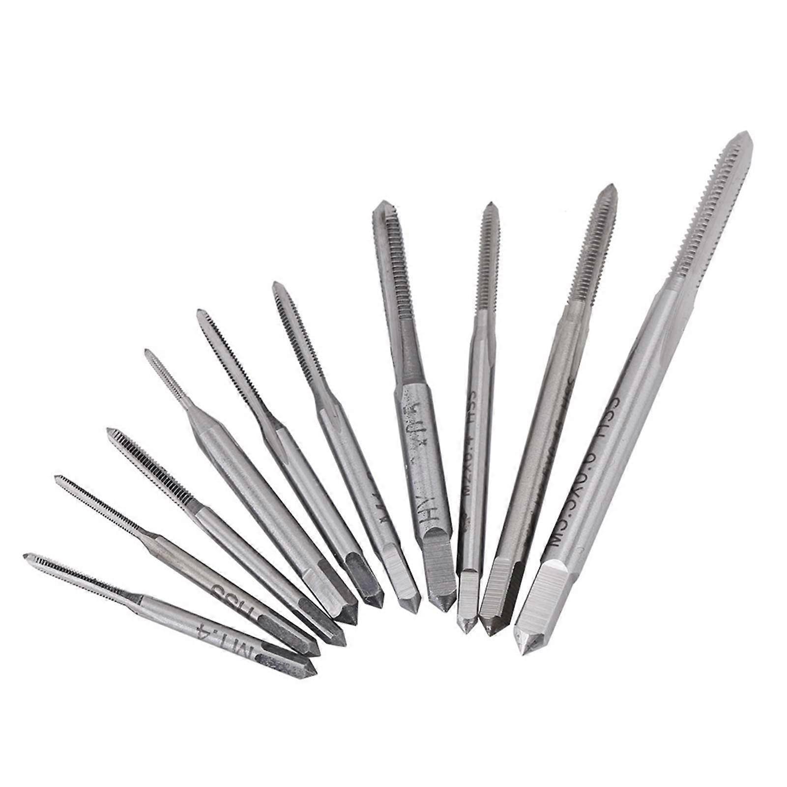 Metric Tap Set, 10-Piece Mini Tap and Die Set, M2 Tap, Hand and Machine Tap, Thread Wire Tapping