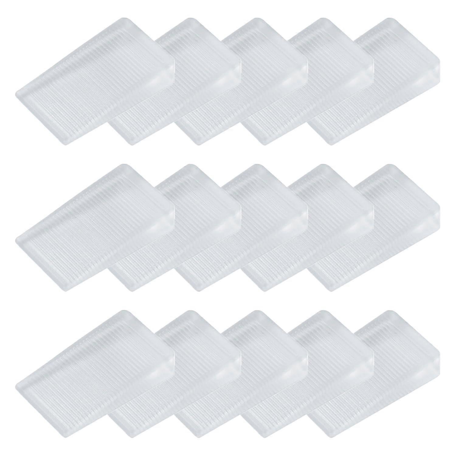 Pack of 12 Plastic Base Plates, 10mm Adjustable Furniture Leveling Wedges, Ideal for Stopping Wobbly Furniture on Uneven Floors