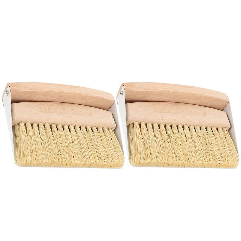 Mini Broom and Dustpan Set for Cleaning Keyboard Air Vent Car Gaps with Lightweight Portable Design Khaki Color