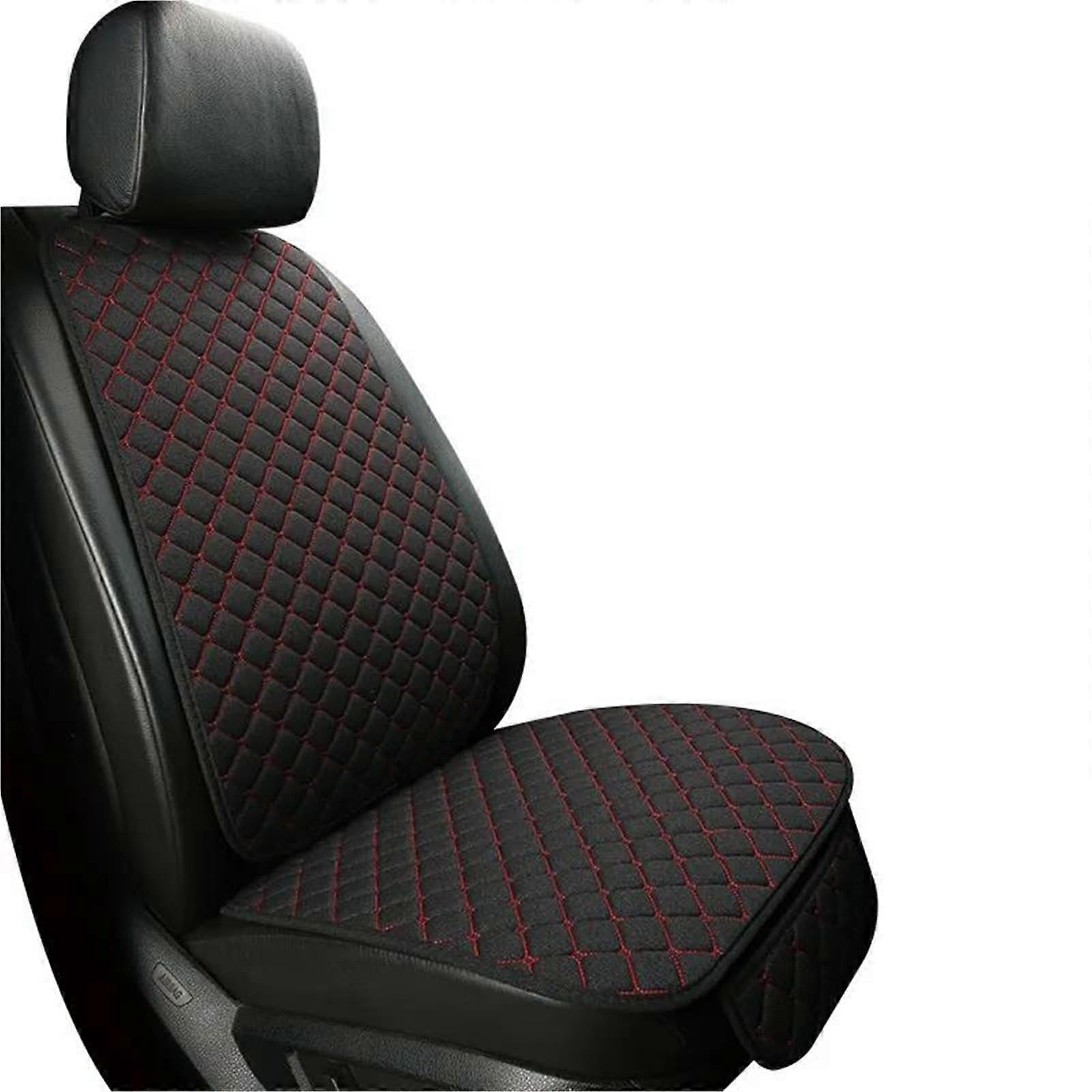 Custom car seat cushion universal inner seat cover front back lumbar support cushion (Black Red 5 Seat)