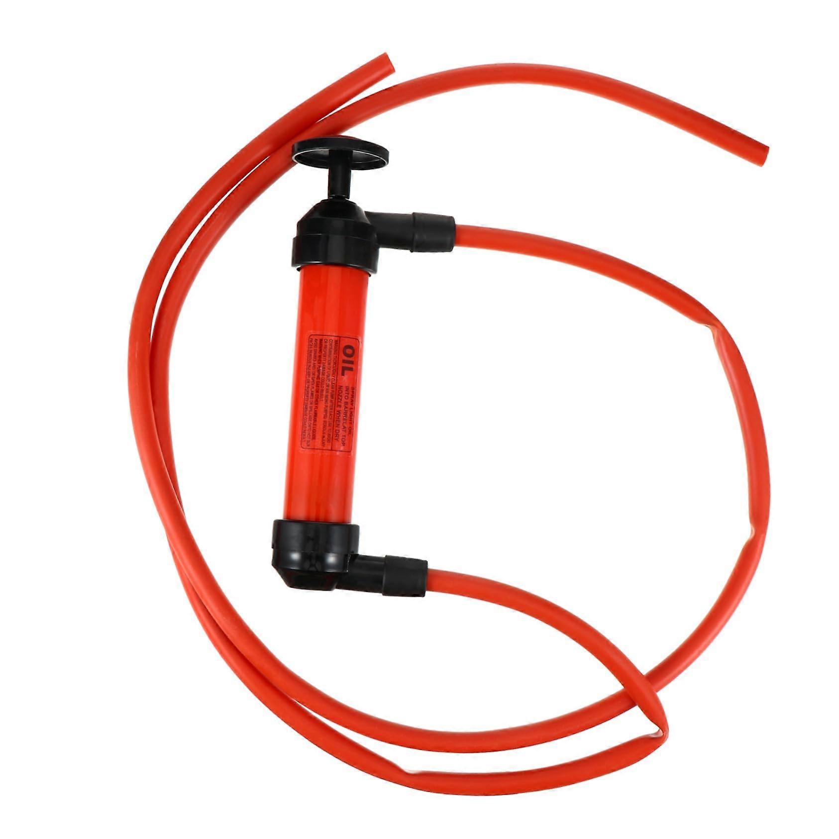 Oil Fuel Transfer Pump with Manual Siphon Hose for Gasoline Liquid Transfer - Portable and Efficient 1 Set