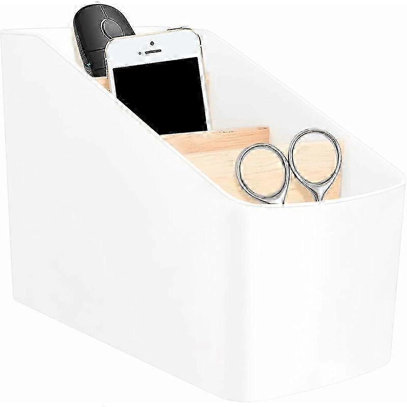 Storage Box 1 Pcs Multifunctional Remote Control Box Desktop Storage Organizer Large Capacity Supplies Holder Dispenser with 3 Removable Partition Boa