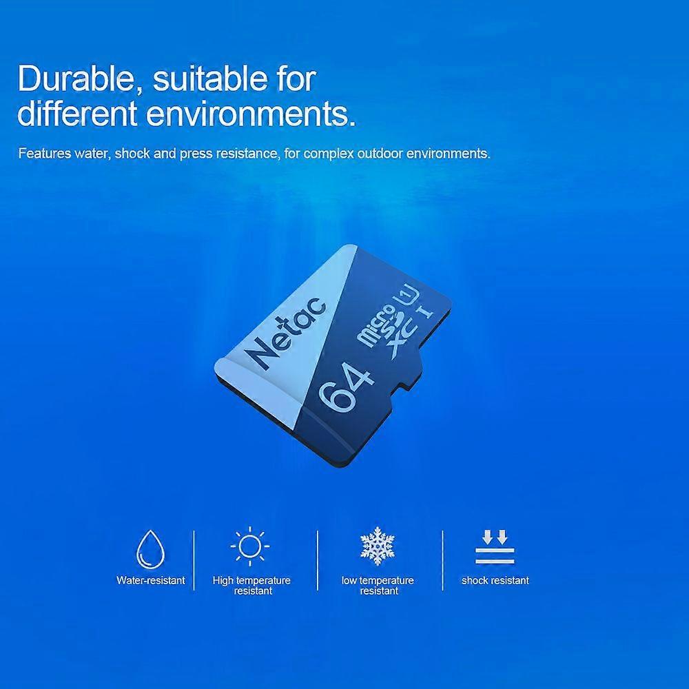 Netac P500 Overseas Version Class 10 Micro SDXC TF Card Flash Memory Card Data Storage 80MB/s 128GB