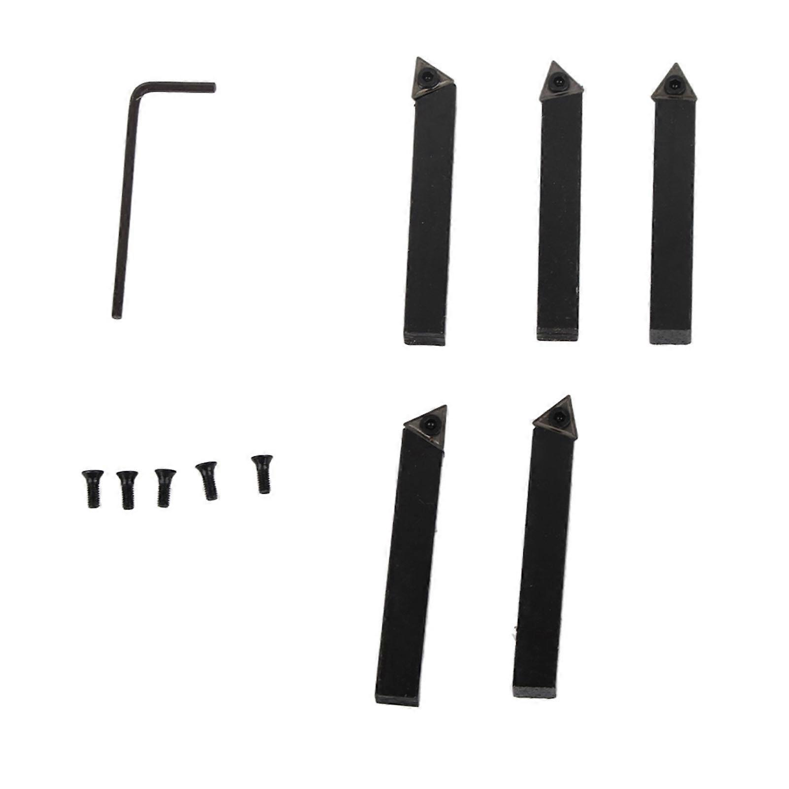 5PC Carbide Turning Tool Set 5/16" Surface Cutting Boring