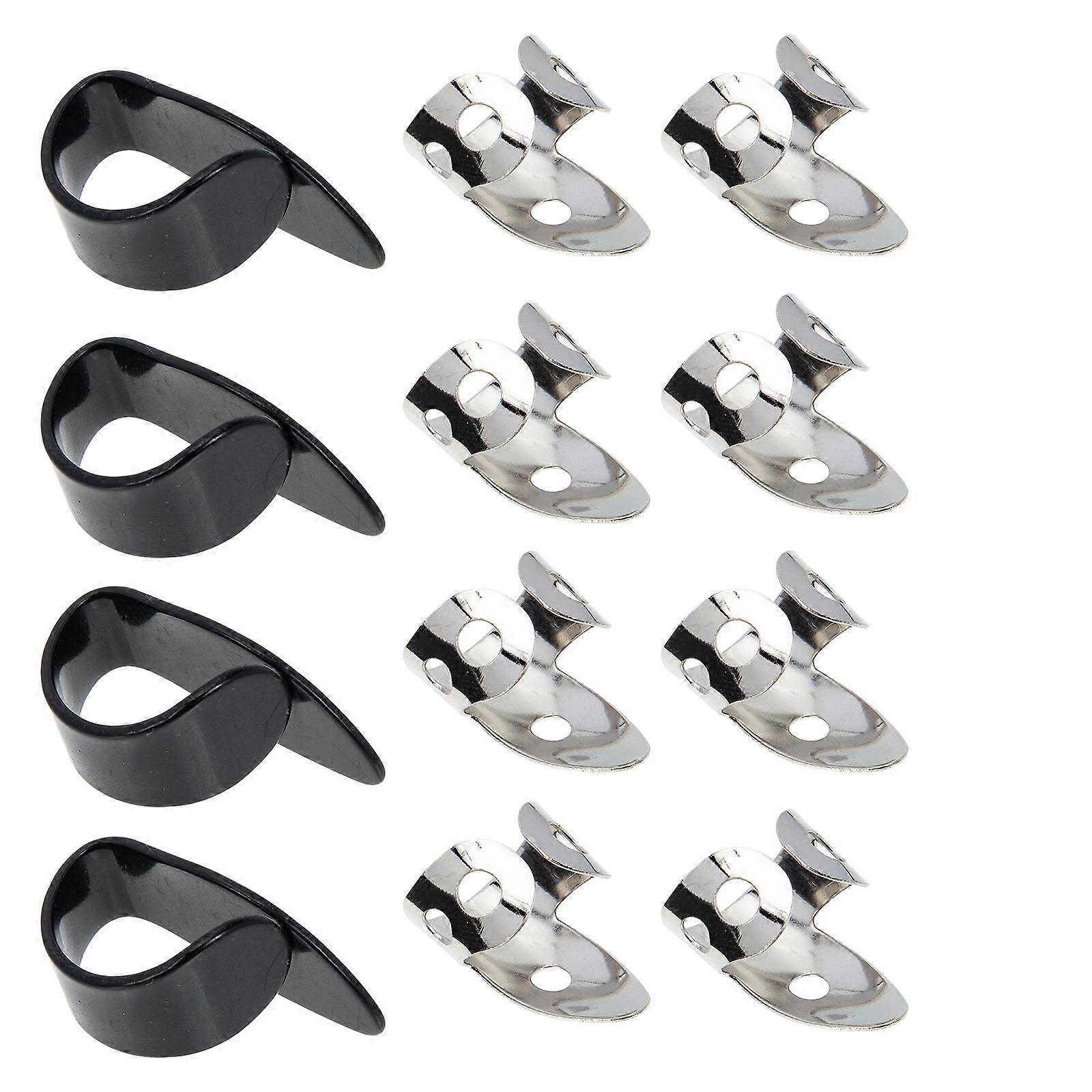 Guitar Accessories Finger Protector Metal Guitar Finger Protector Playing Guitar Stainless Steel Sound Enhancement 1Set