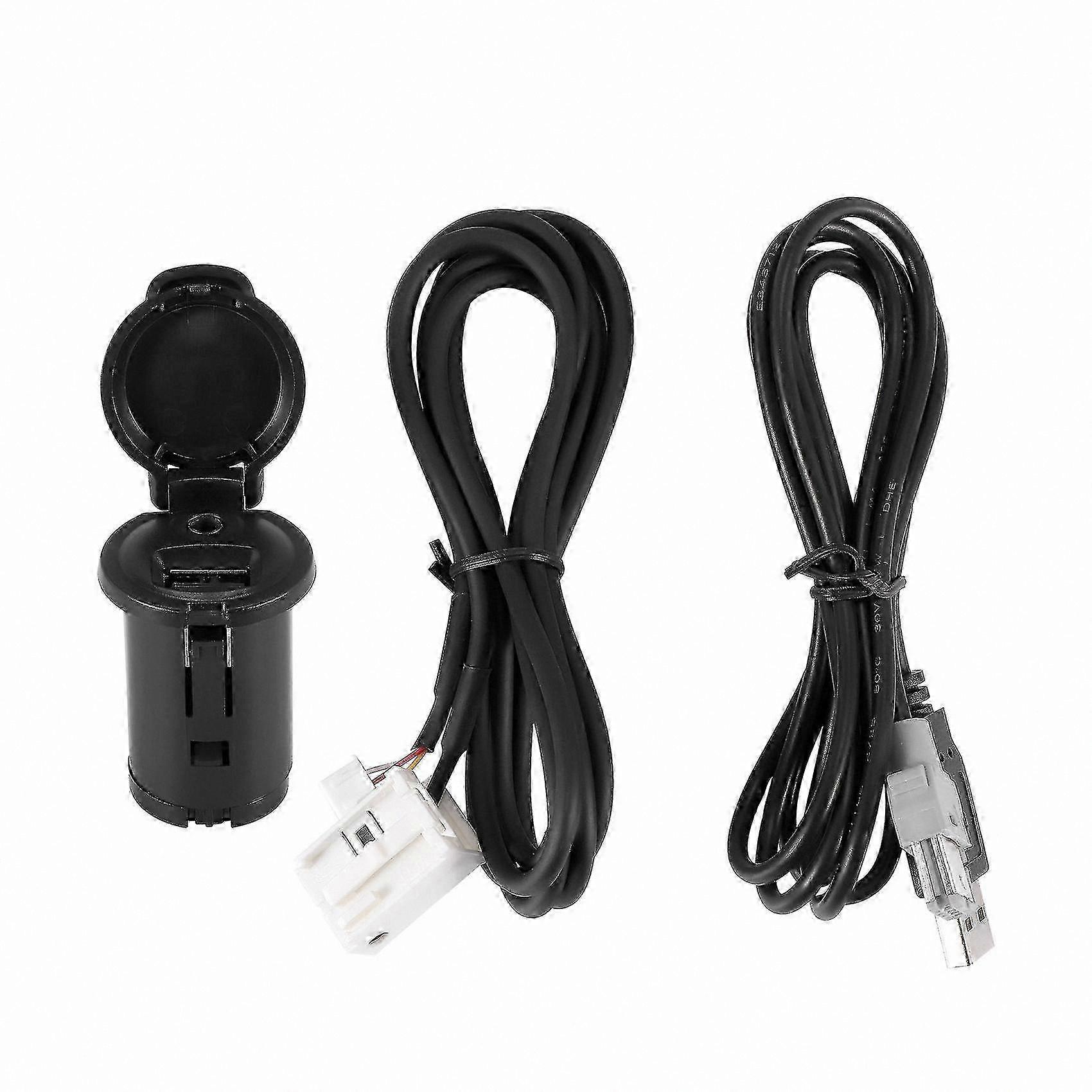 USB AUX Cable Set for Car Stereo Systems Compatible with Multiple Models
