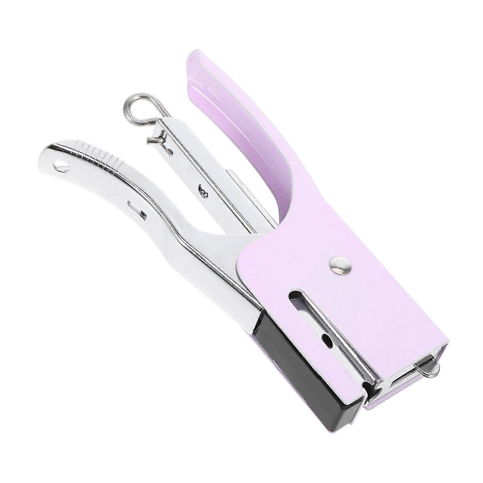 Stapler Mini Home Crafting Office Work Purple Metal Document Fastening 1Pack