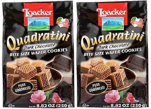 Quadratini Bite Size Wafer Cookies Dark Chocolate 2 Pack