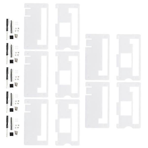 5 Set for Raspberry Pi Zero Case Acrylic + Heatsink + Screwdriver + 40P Pin Header