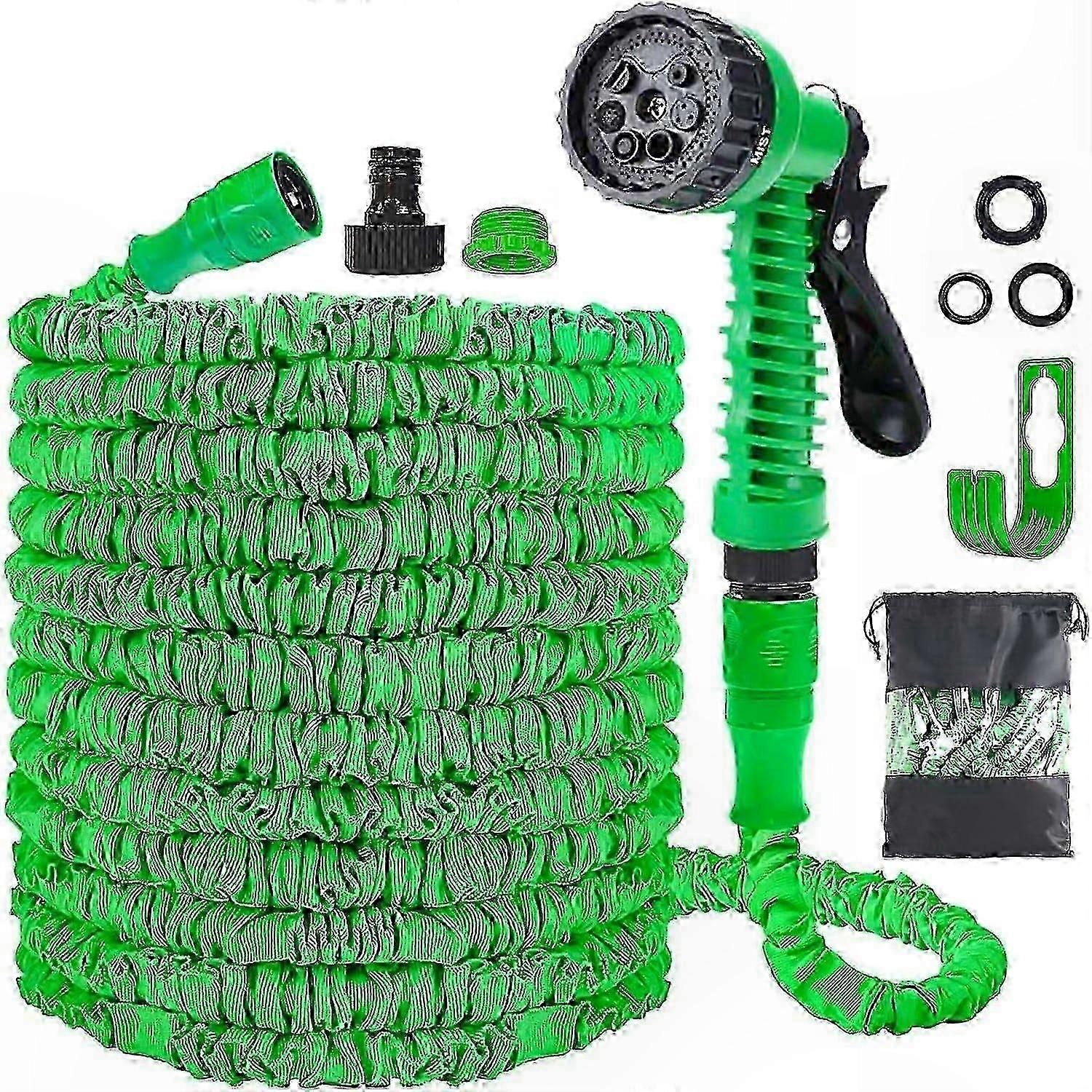 Expandable Garden Hose with Multi-Function Nozzle for Yard and Garden Watering Tasks