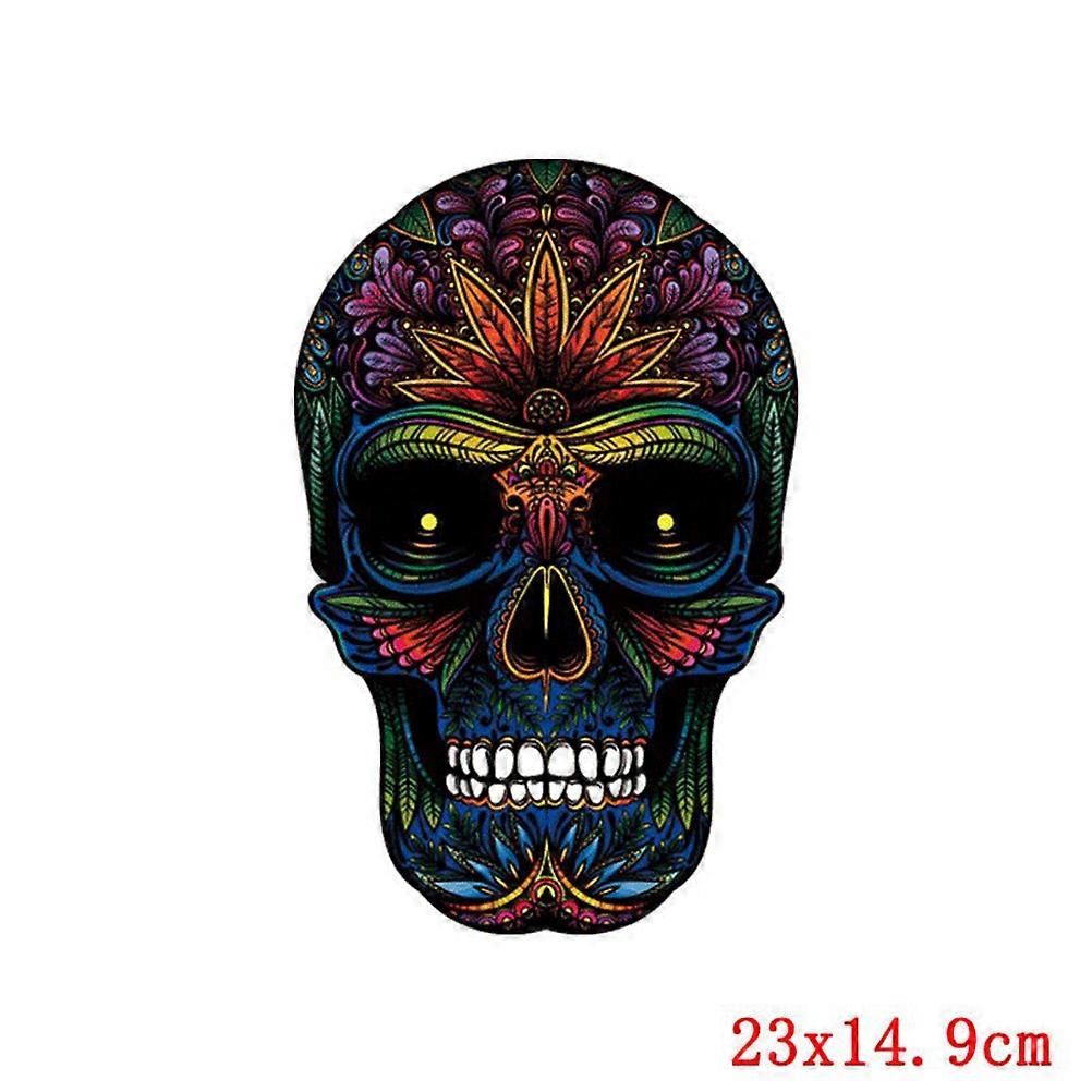 6Pcs Multi Color Punk Skull Sewing Patch Garment Accessories for Arts and Crafts Projects