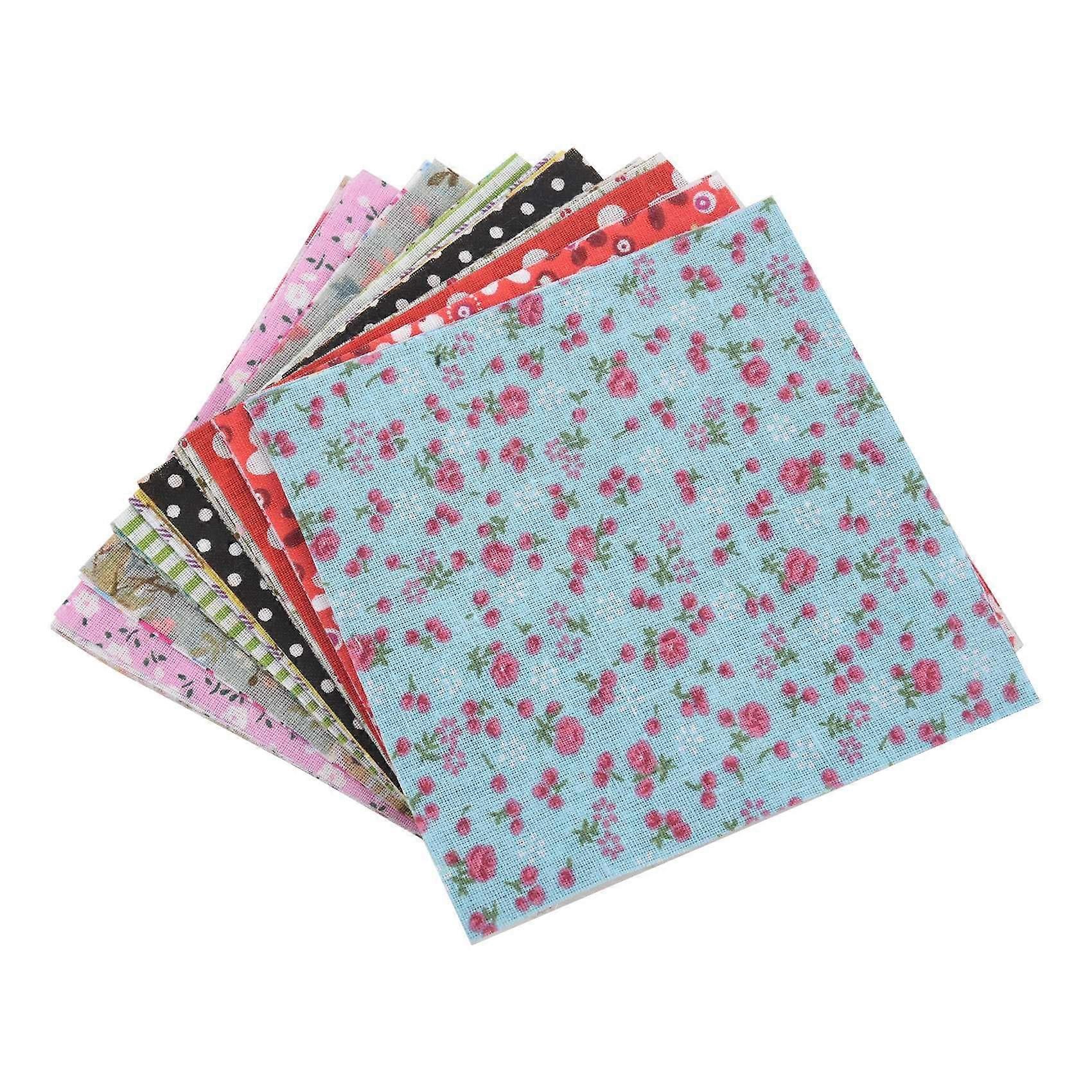 100Pcs 10x10cm Square Cotton Fabric Patchwork Cloth For DIY Craft Sewing