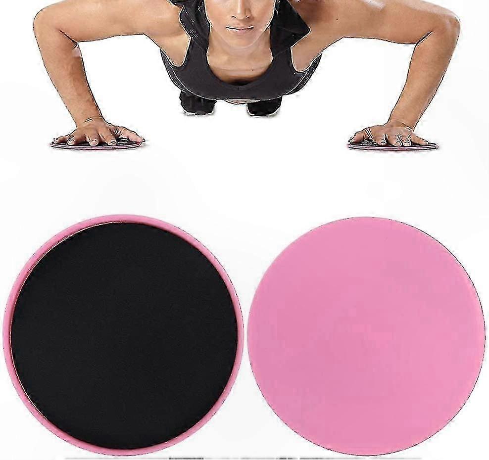 Pink Fitness Core Sliders for Exercise and Sliding Workouts (Set of 2)