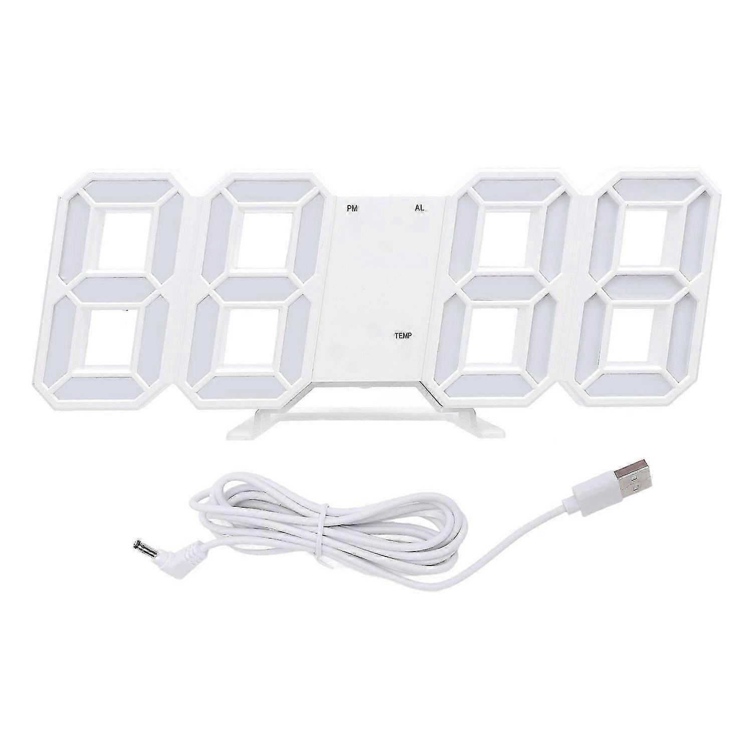 2025 Latest Model 3D LED Digital Clock Auto Dimming Date Temperature Stable Ba...