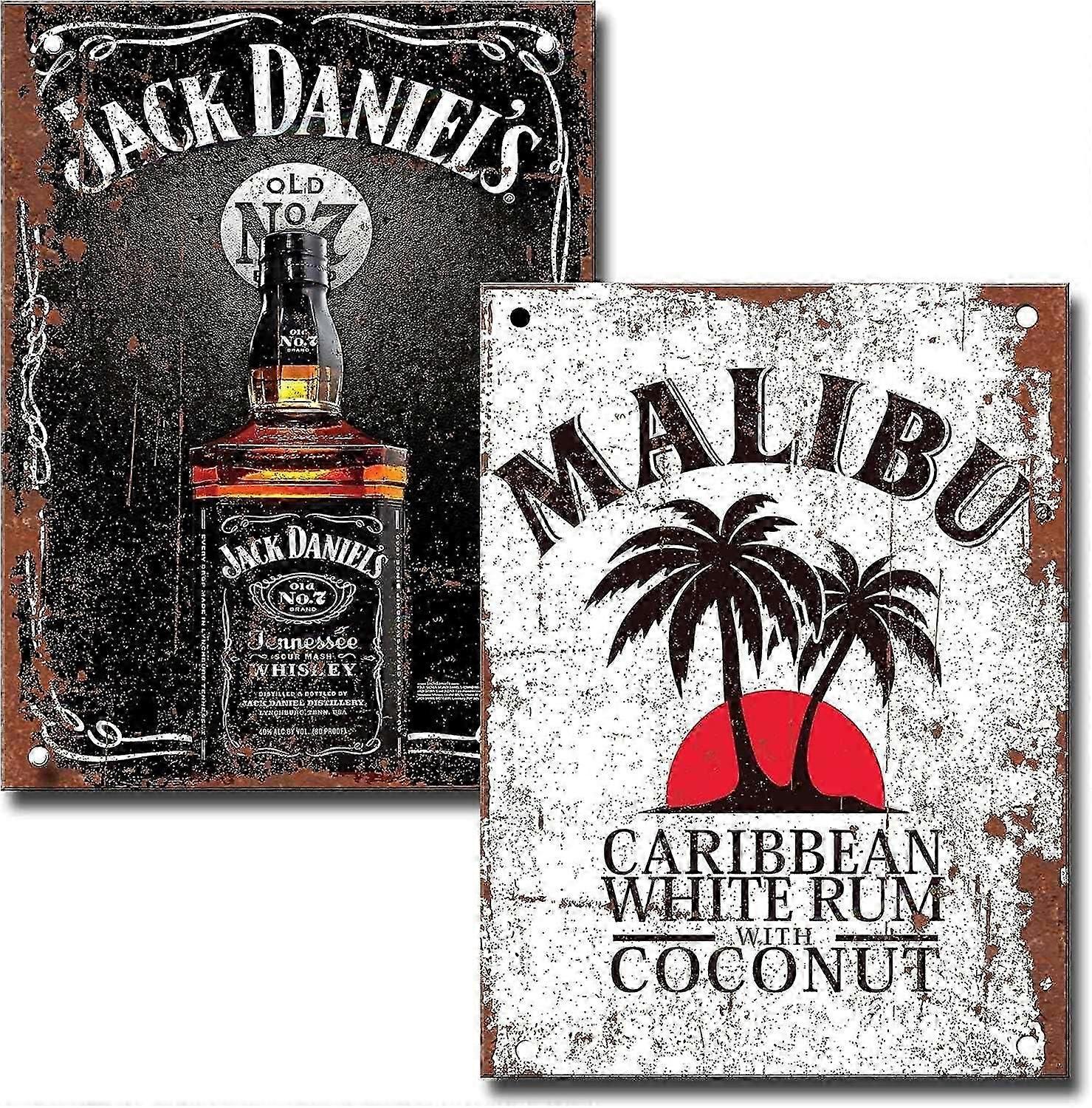 ホームパブ、屋外庭園、マンケーブウォールデコレーション用のバーサイン2個セット