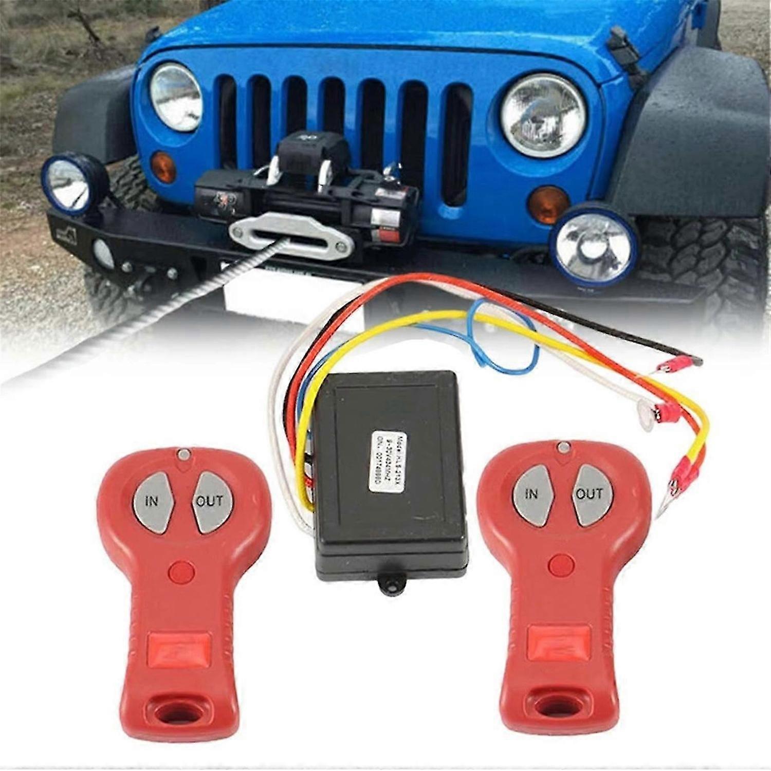 Wireless Electric Winch Remote Control Kit Relay Winch Control System Universal Handheld Switch for