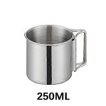 4PCS Stainless Steel Outdoor Camping Cup Set Portable Mountaineering Trekking Cups