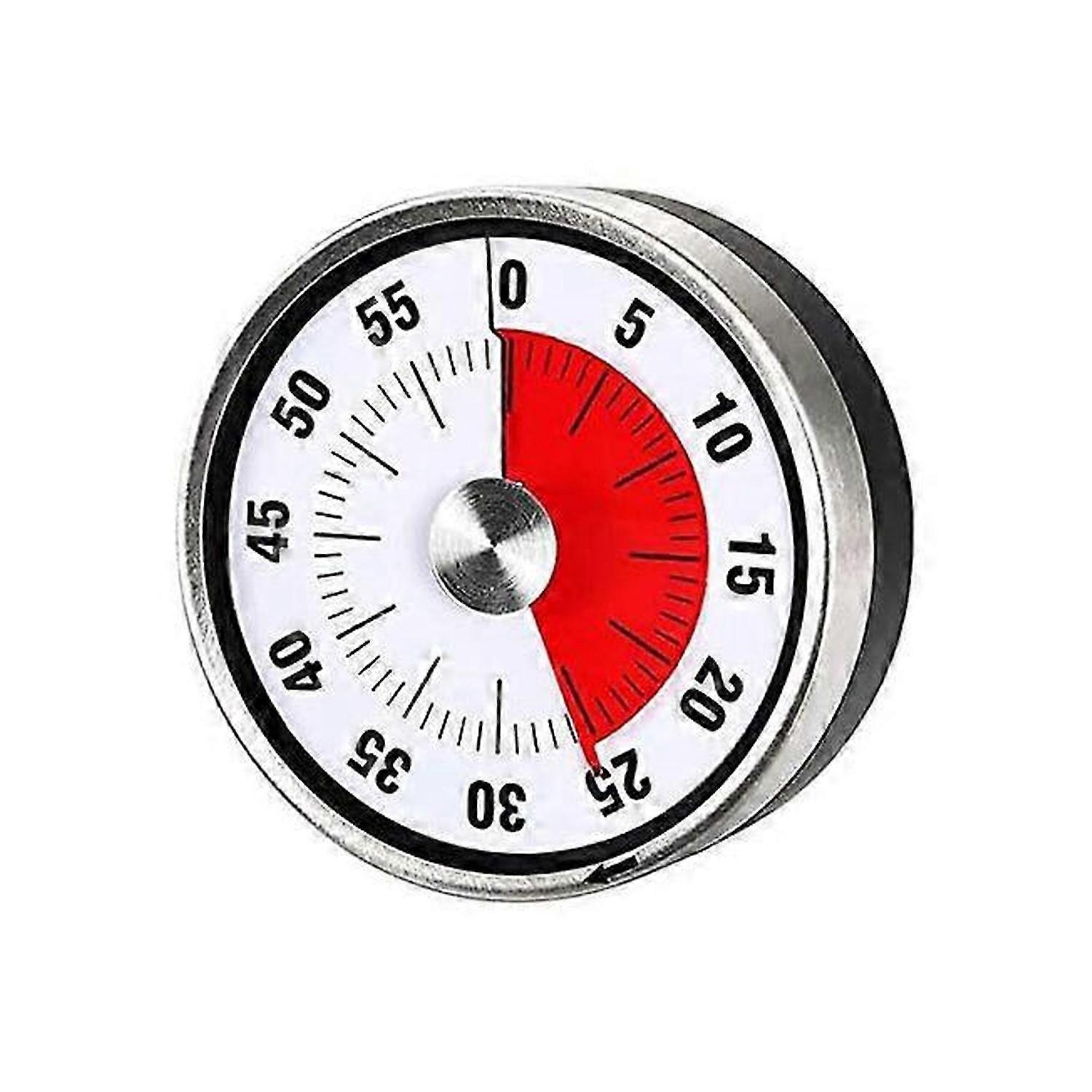 Magnetic Mechanical Kitchen Timer -Countdown Timer 60 Minute Visual Time Management Tool(Black)