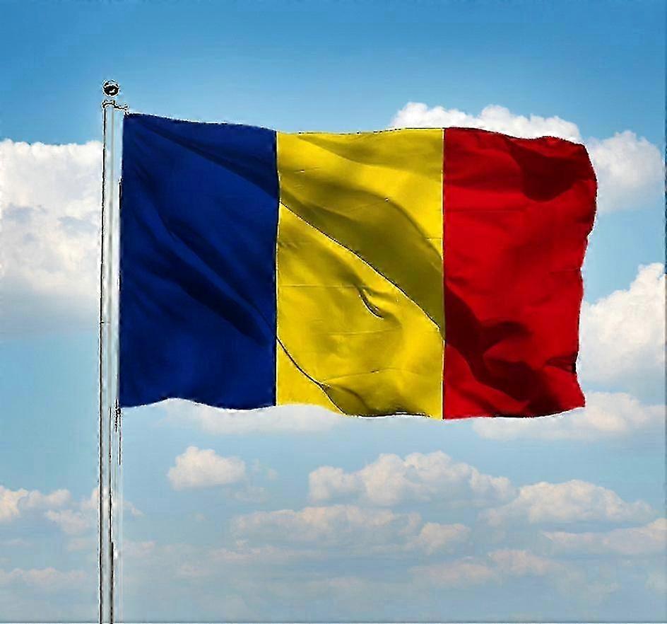 Drapeau national en polyester double face 90x150cm bleu jaune rouge bannière imprimée pour une utilisation en extérieur ou en intérieur