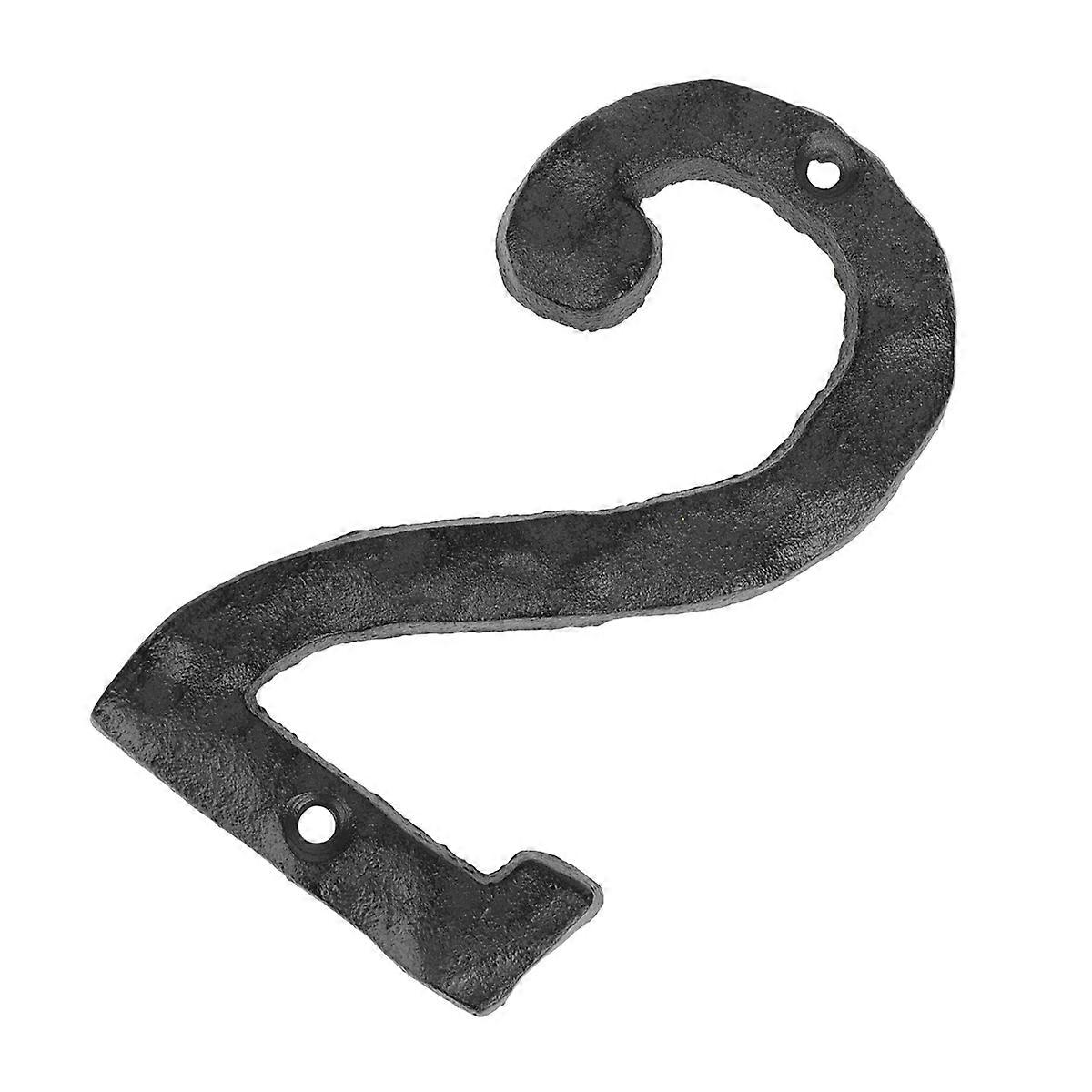 Cast Iron Number House Signs for Room Gate Number Two