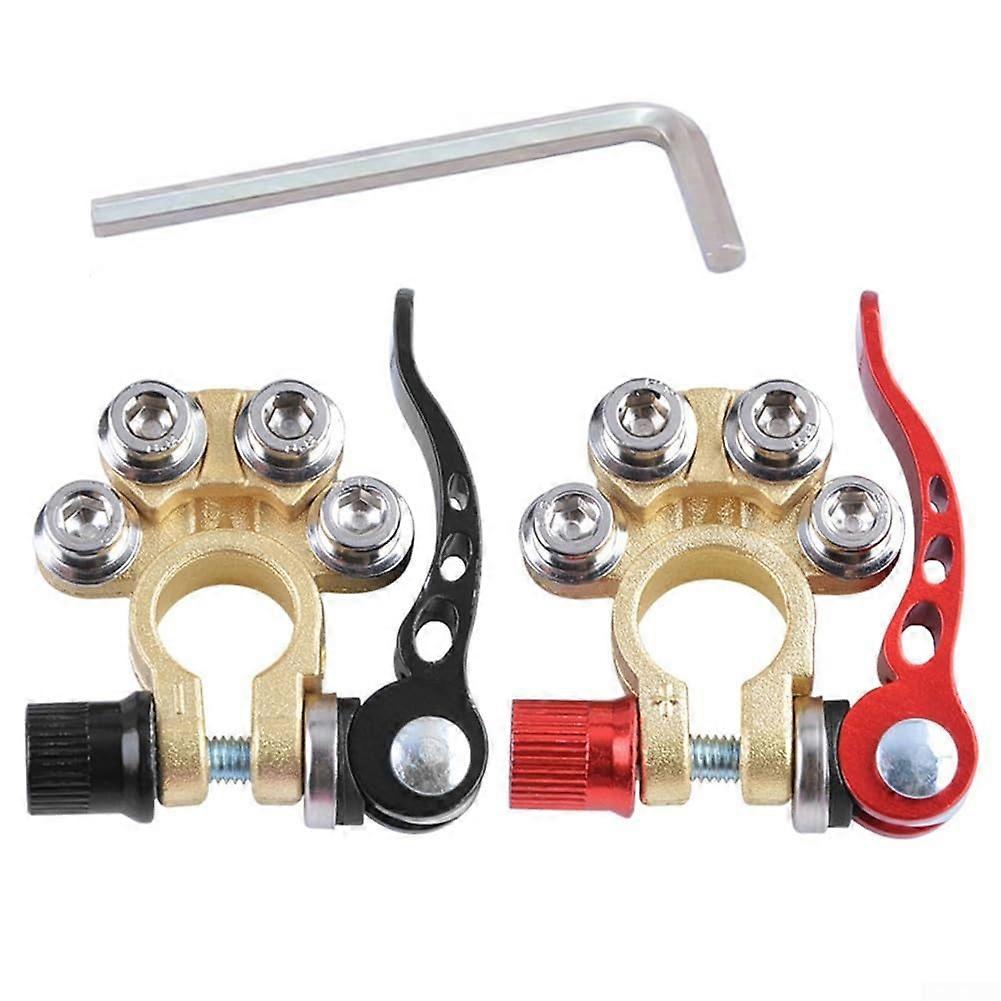 Car Battery Terminals Connector Adapter Universal Fit Post And Side Compatible Lead Alloy Durable