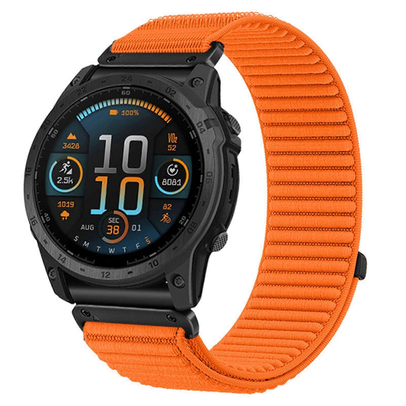 Woven Nylon Hook And Loop Fastener Metal Interface Watch Band