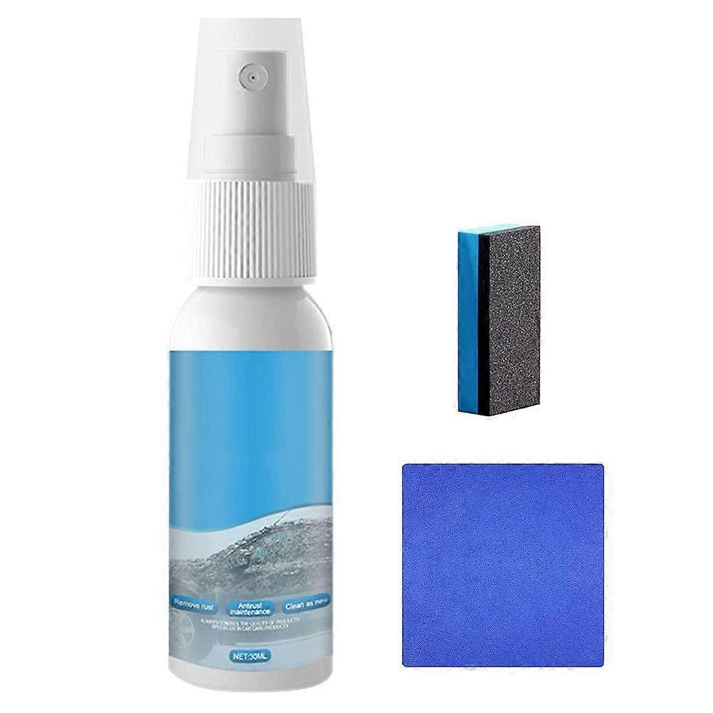 Spray antirouille, inhibiteur de rouille, entretien de voiture, nettoyage, poudre de fer, dissolvant pour voiture avec éponge et chiffon de nettoyage