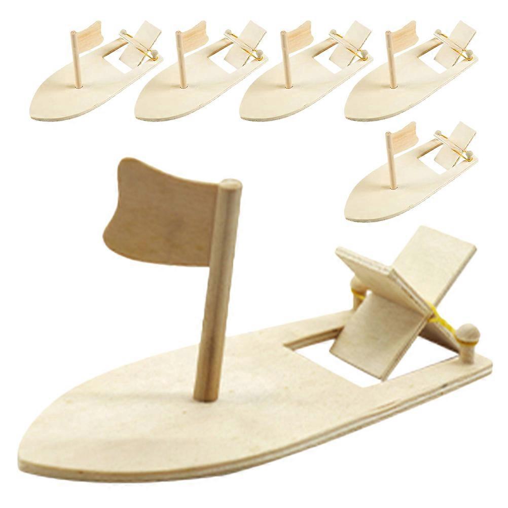 Wooden Boat DIY Sailboat Model for Crafting 30Pcs Unfinished Boat Toys