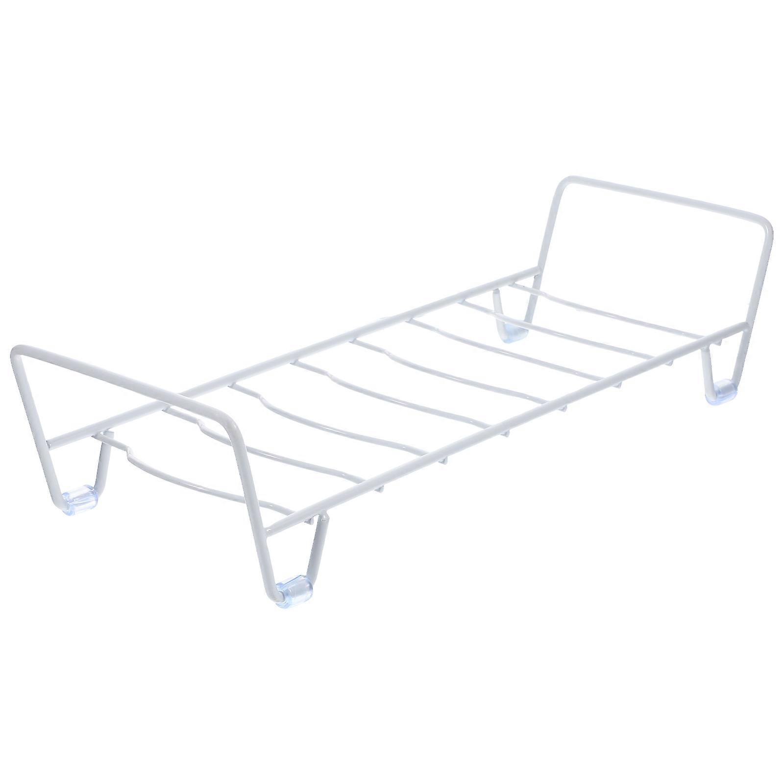Dish Drying Rack Kitchen Organizer for Home Use 4Pcs White Iron Material