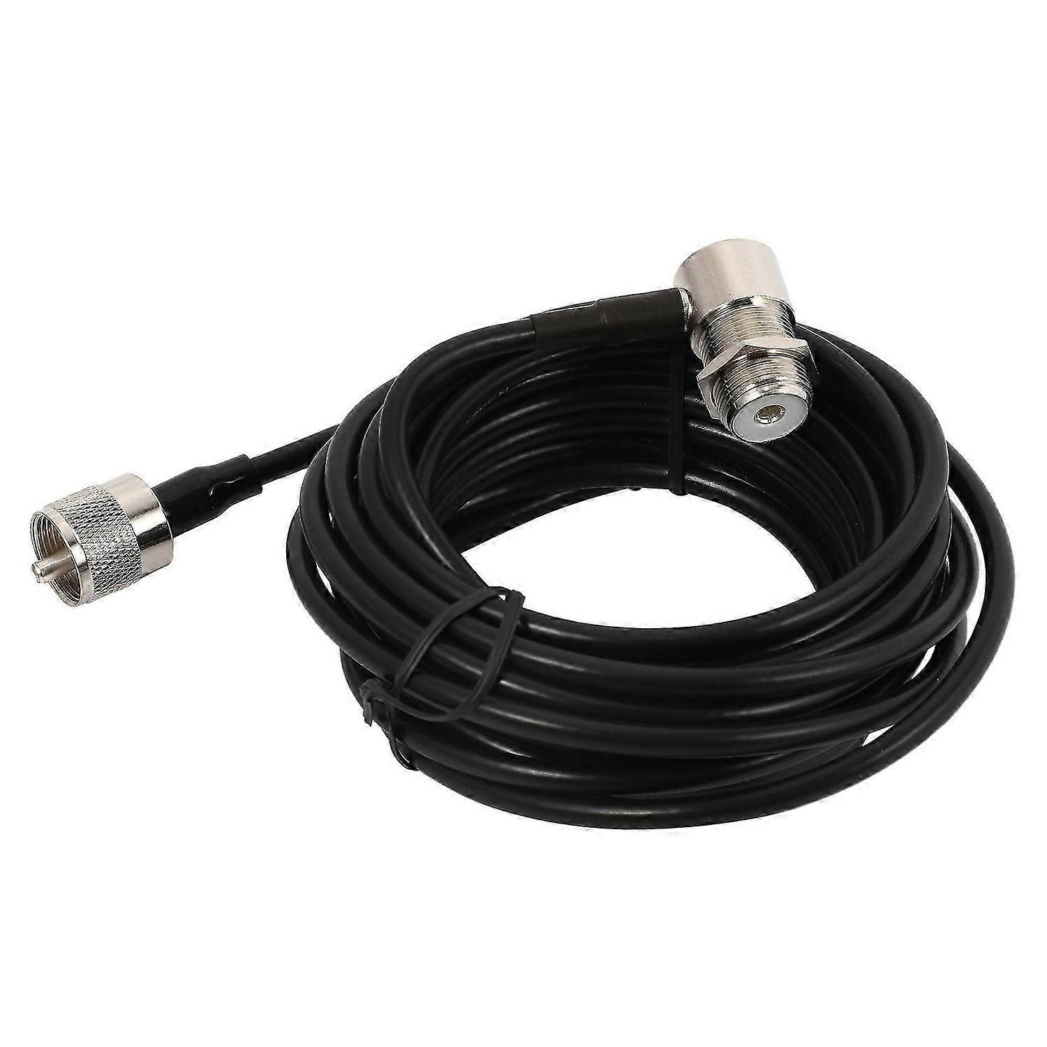 كابل توصيل RG58 PL259 UHF إلى SO239 بطول 16 قدمًا لتركيب هوائي راديو السيارة المحمول