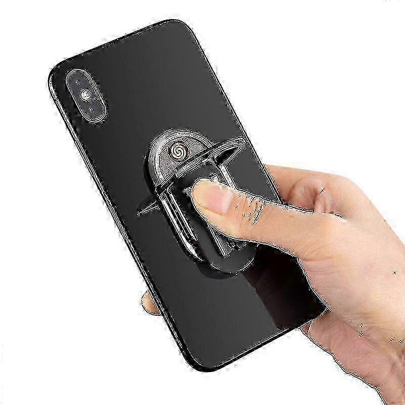 2 ב 1 מצית סיגריות נטענות מחזיק טלפון לעמוד סוגר טלפון צלצול טלפון