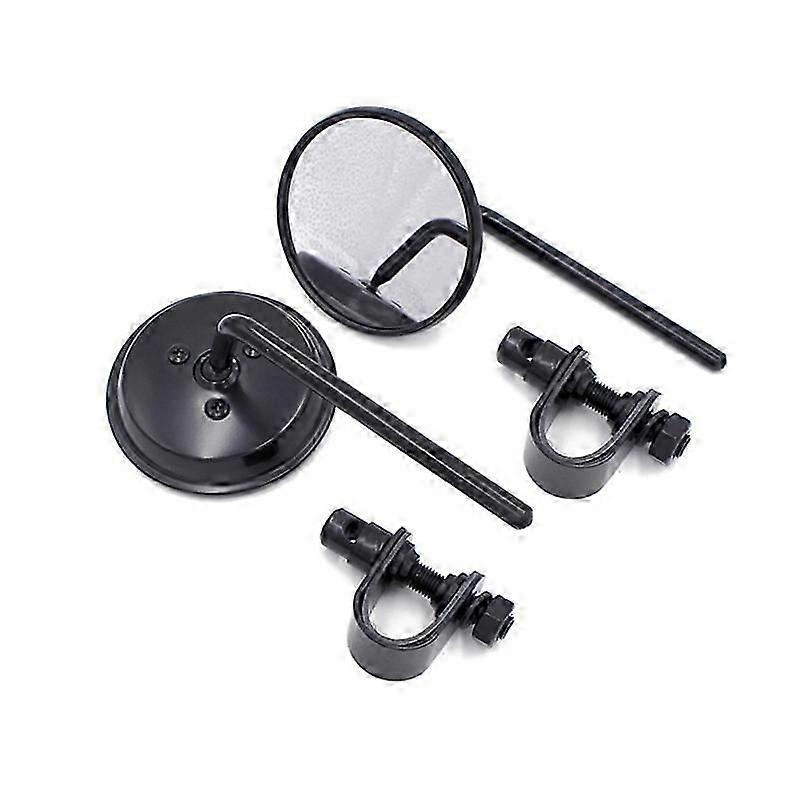 1 Pair Motorbike Reflector Mirror Adjustable Handle Bar End Rearview Side Mirror