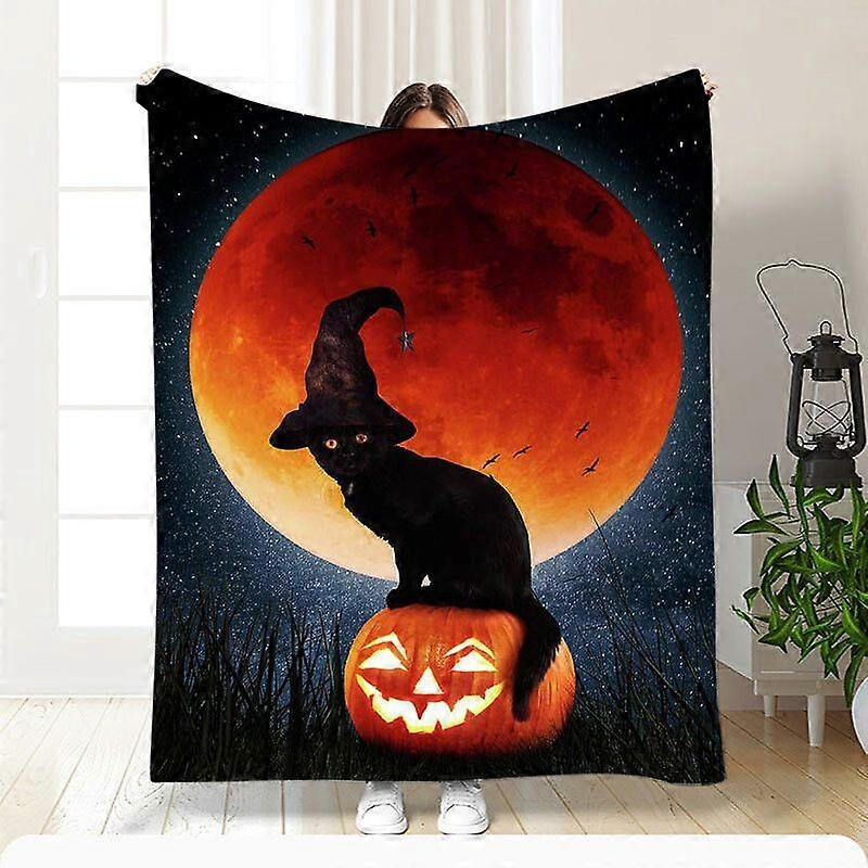Halloween Digital Printed Flannel Blanket Cartoon Nap Air Conditioning Blanket