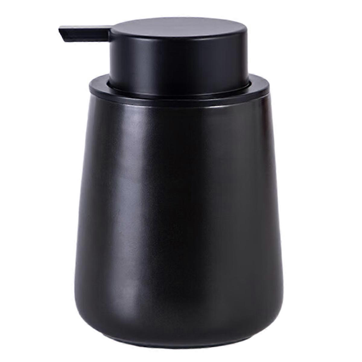 400ml Ceramic Liquid Soap Dispenser with Pump Head, Black