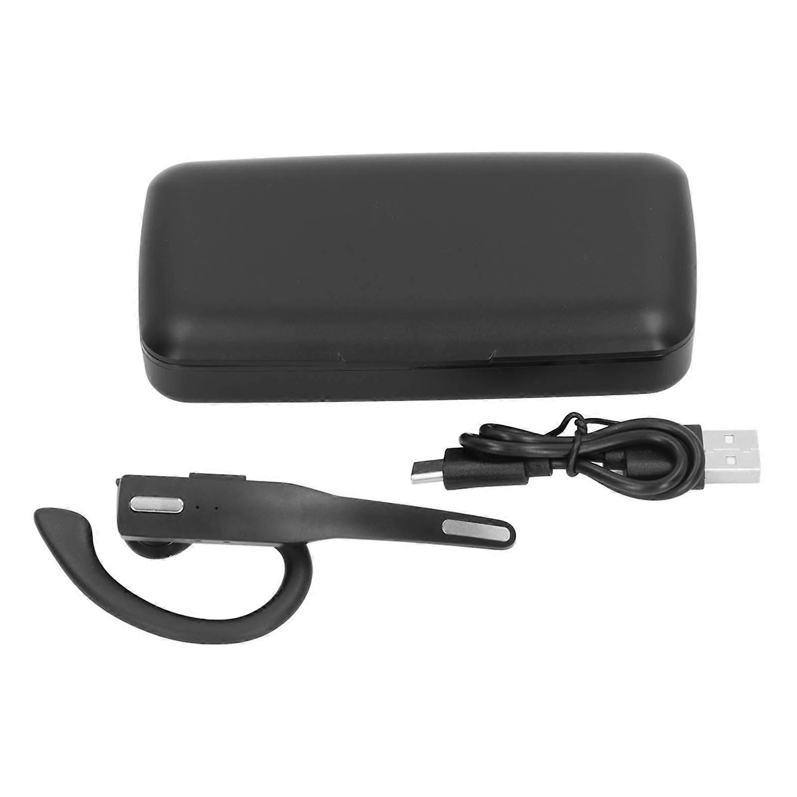 Bluetooth Earpiece Noise Canceling LED Digital Display Single Ear Bluetooth Headset with Charging Compartment for Sports Standard Headphones with Char