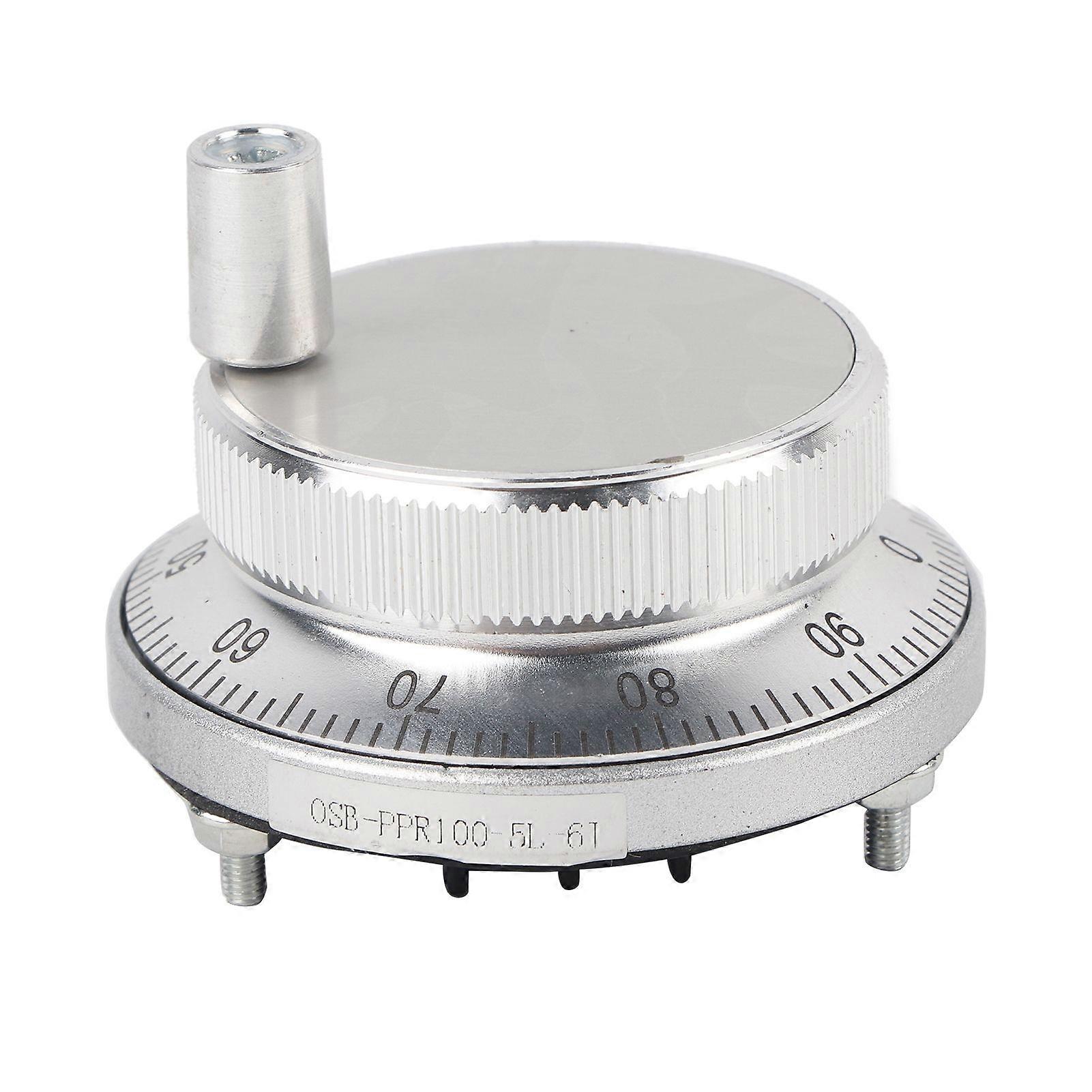 5V 60MM Hand Wheel Pulse Encoder Mill Router Manual Control For CNC System (White)