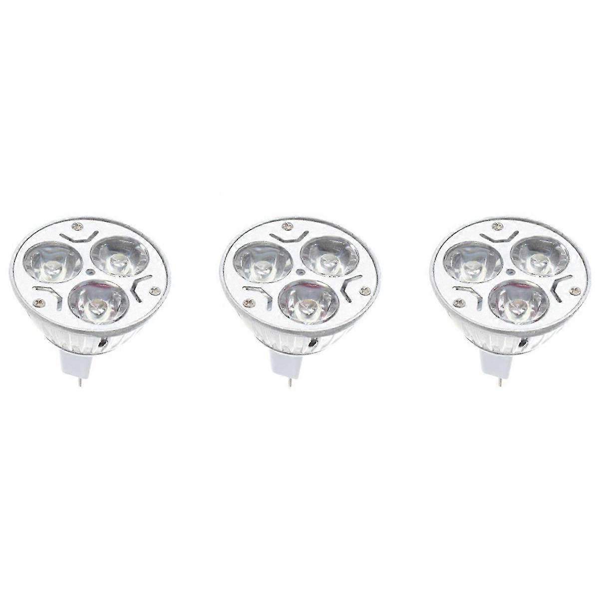 3X MR16 GU5.3 12V Cool White Light Bulb 3X1W