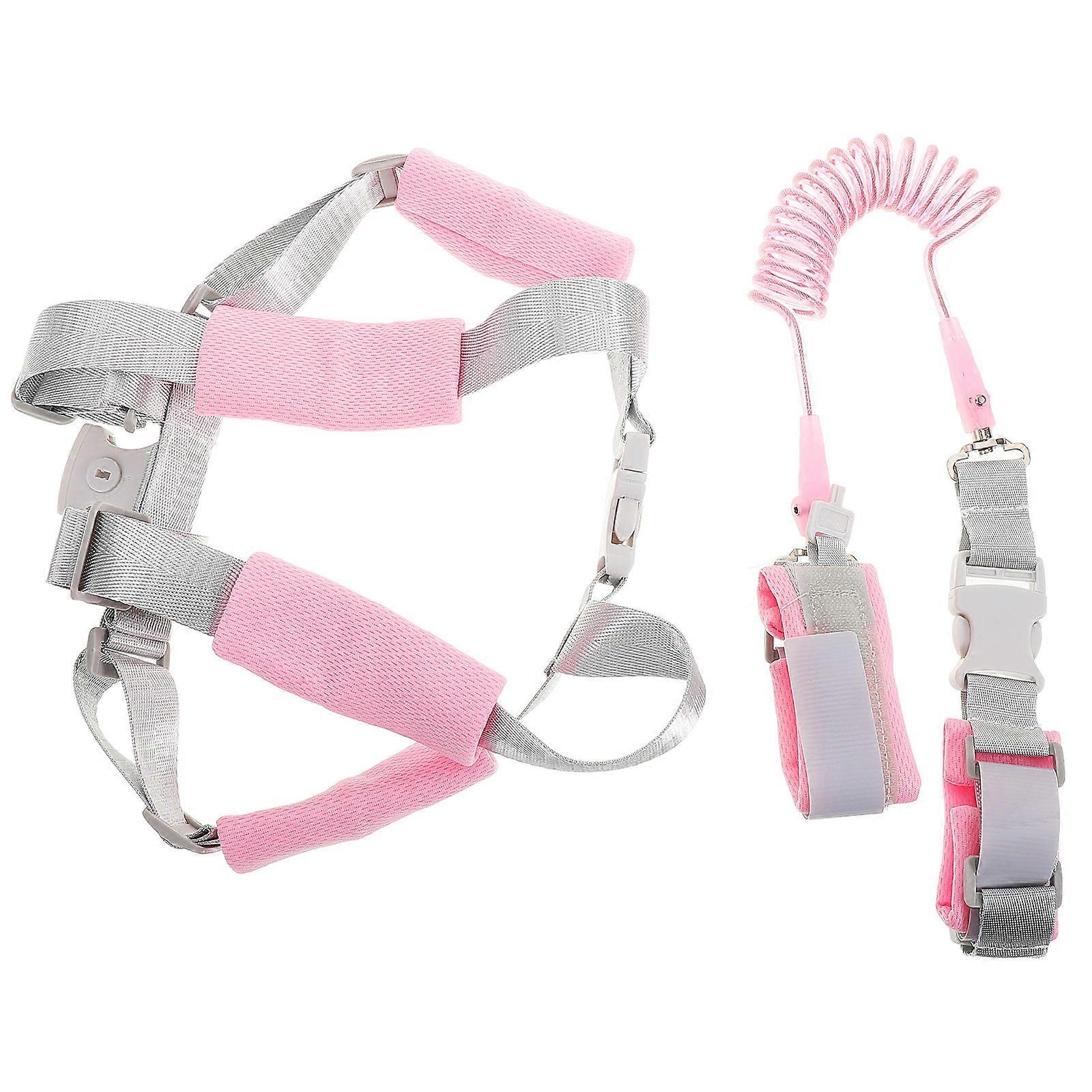Safety Harness Leash for Toddler Child Anti Lost Wristband Pink