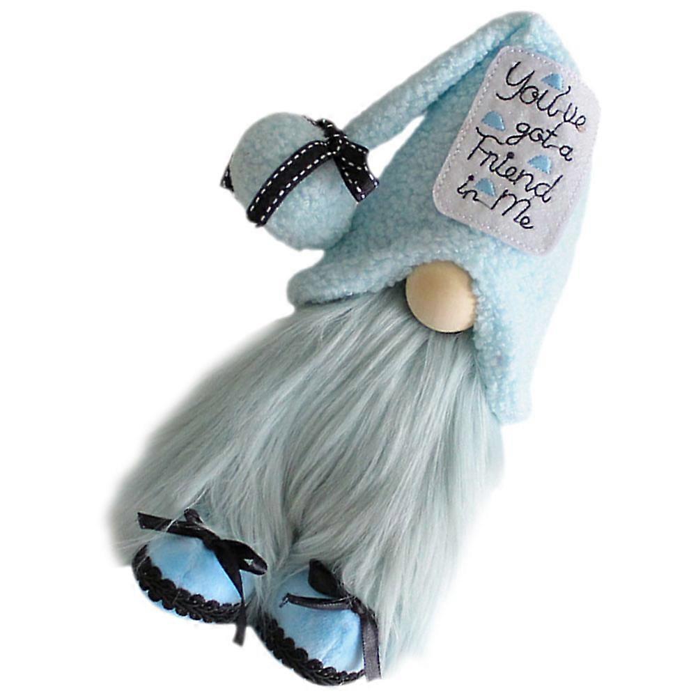 Blue Gnome Doll Ornament for Holiday Decor 5Pcs Bundle