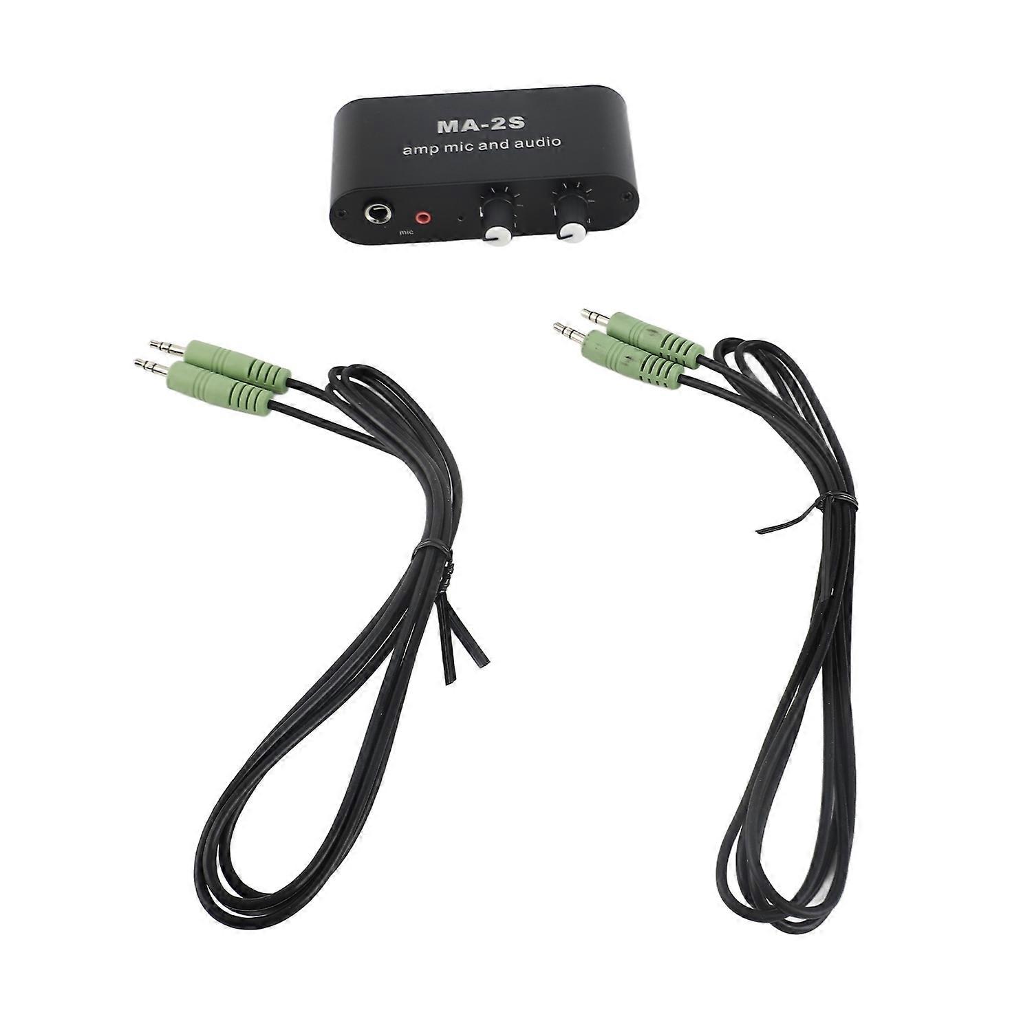 Feature:
1. 3 OUTPUT PORTS: After the microphone and music are amplified, they can be output separat