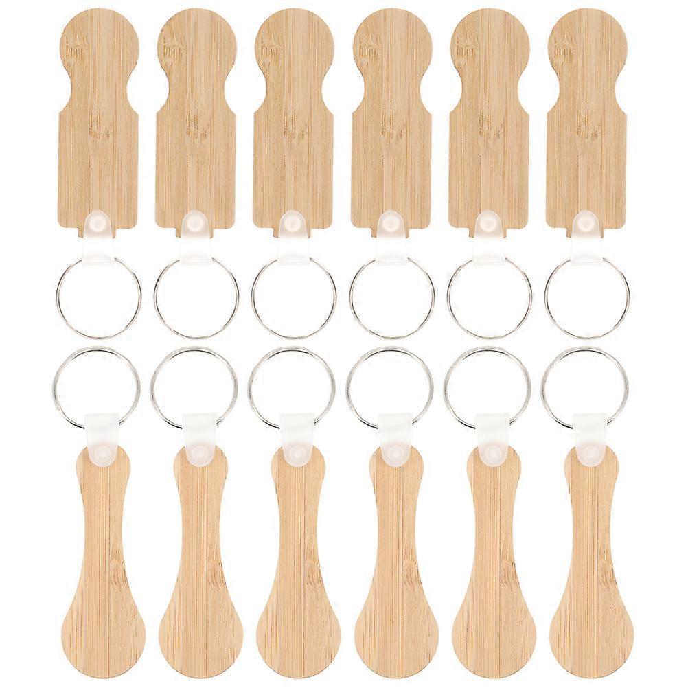 Shopping Cart Unlocking Tokens 48 Pcs Bamboo And Aluminum Key Rings Practical Gift For Families