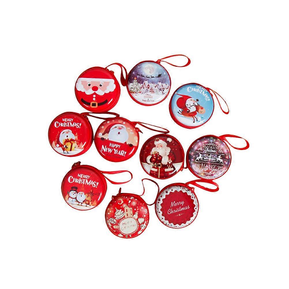 Christmas Cartoon Keychain Key Ring for Party Use Red 3Pcs Pack